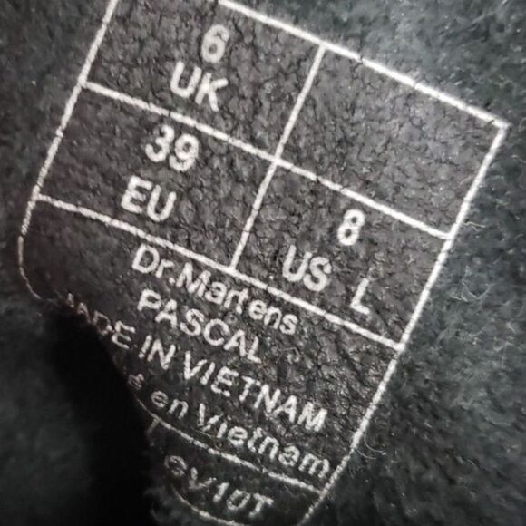 Dr. Martens Black Leather Pascal Combat Boots - Size 8 - Picture 7 of 11